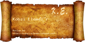 Kobzi Elemér névjegykártya