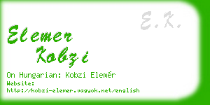 elemer kobzi business card