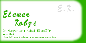 elemer kobzi business card